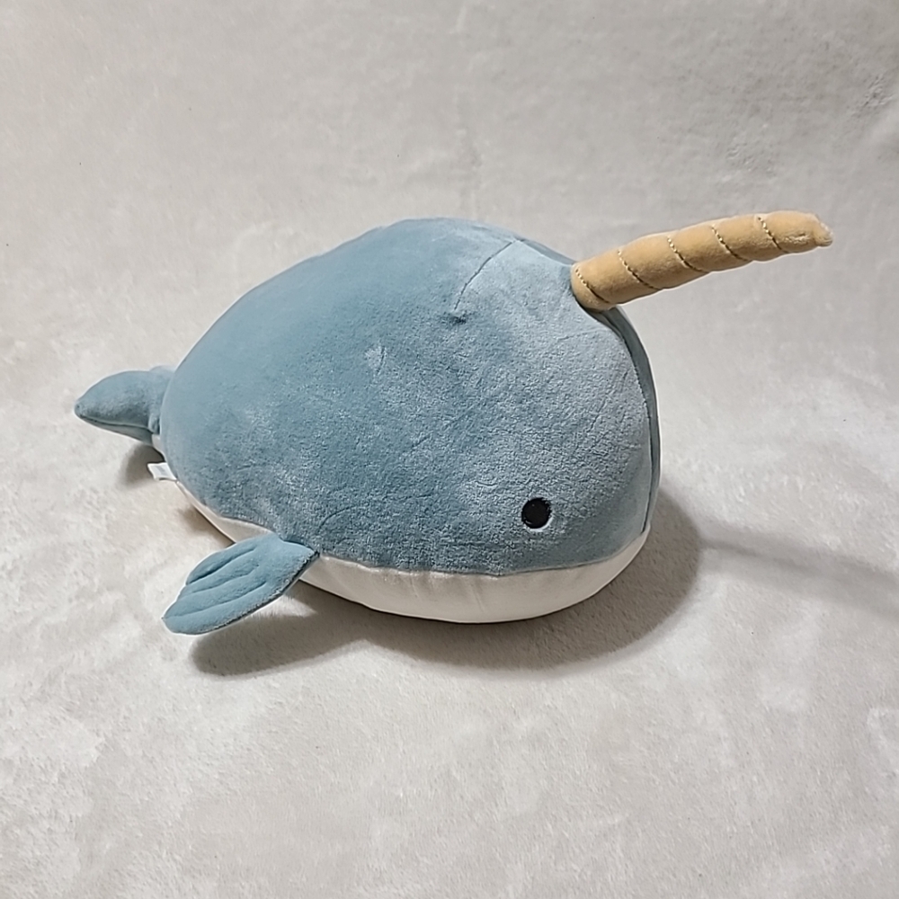 Liv Heart Marshmallow Aquamie Cute Blue Narwhal Sea Stuffed Animal Plush